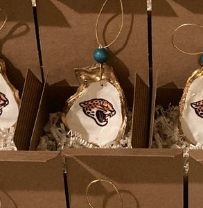 Jaguars Oyster Shell Ornament