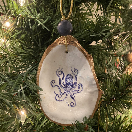Octopus Oyster Shell Ornament