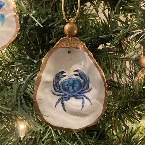 Crab Oyster Shell Ornament