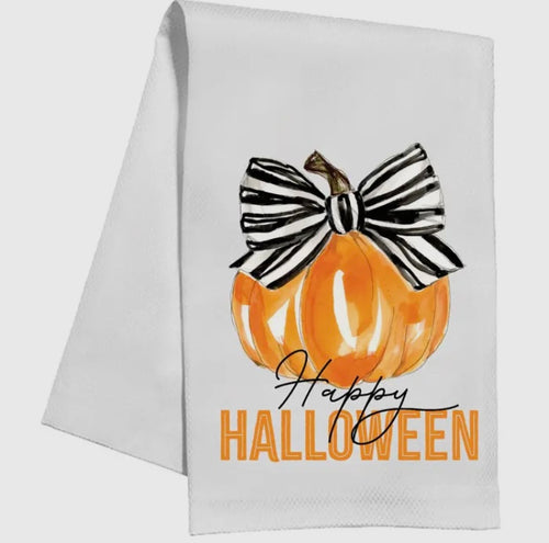 Happy Halloween Pumpkin Kitchen Towel (PRE-ORDER - ships approx 9/20/25)