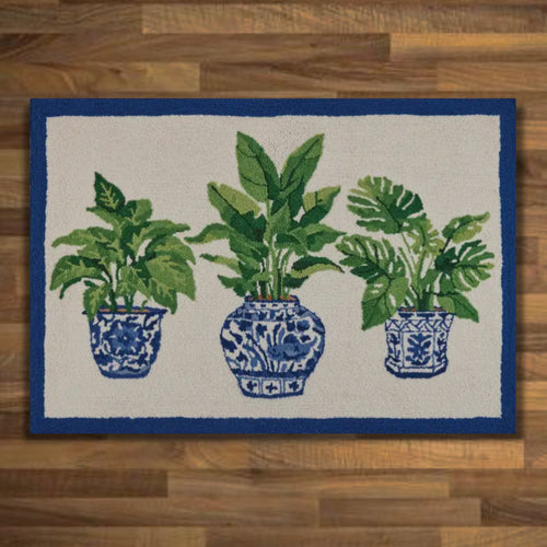 Botanical Blue Hook Rug