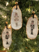 Load image into Gallery viewer, Oyster Shell Nutcracker Ornaments - Box Set of 3