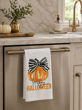 Load image into Gallery viewer, Happy Halloween Pumpkin Kitchen Towel