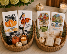 Load image into Gallery viewer, Autumn Topiary Kitchen Towel