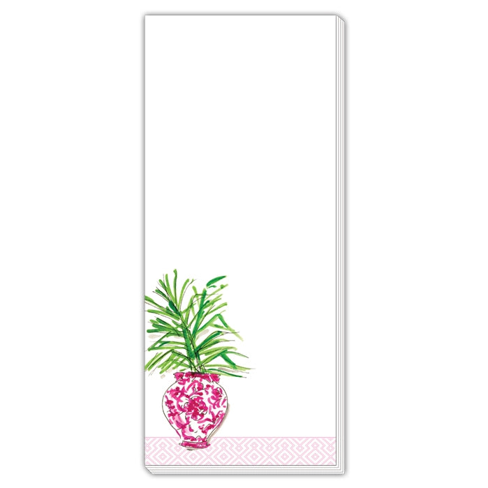 Potted Plant in Pink Pot Skinny Notepad