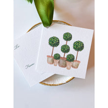 Load image into Gallery viewer, Watercolor Boxwood Topiary Grouping Gift Tags - Set of 12