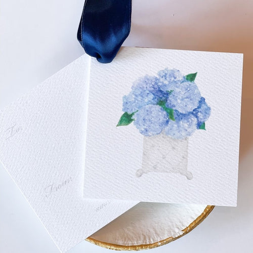 Blue Hydrangea Gift Tags - Set of 12