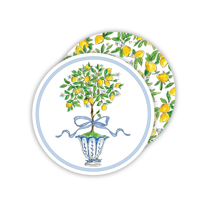 Lemon Topiary Paper Coaster