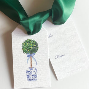 Boxwood + Chinoiserie Gift Tags - Set of 12