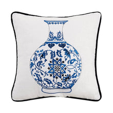Load image into Gallery viewer, Chinoiserie Vase Embroidered Pillow