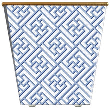 Load image into Gallery viewer, Cachepot Candle - Chinese Trellis - Serenity and Indigo Blue/White
