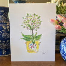 Load image into Gallery viewer, Hand-Painted White Daisies in Cachepot Art Print 11x14