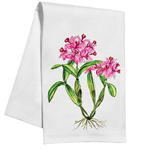Pink Orchid Botanical Kitchen Towel