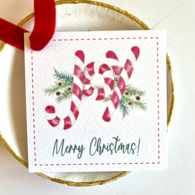 Candy Cane Joy  Gift Tags - Set of 12