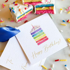Rainbow Cake Gift Tags - Set of 12