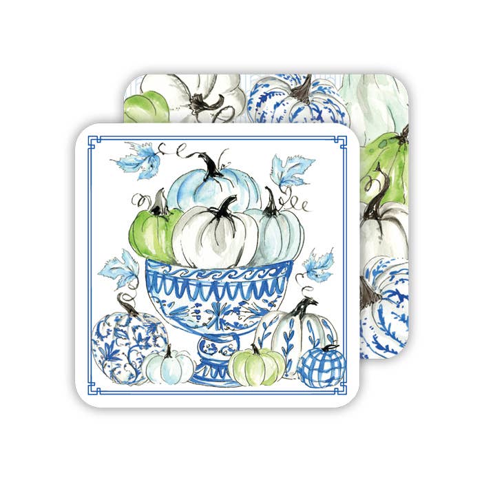Chinoiserie Pumpkins Paper Coasters