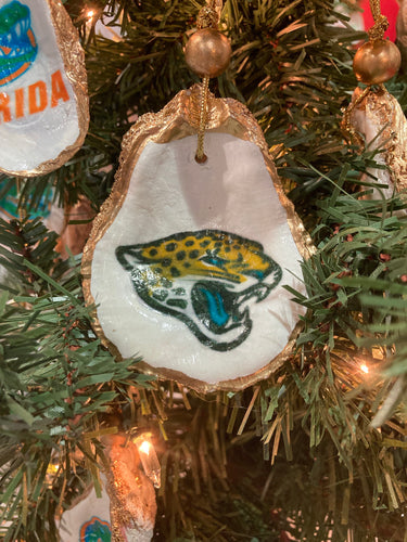 Jaguars Oyster Shell Ornament