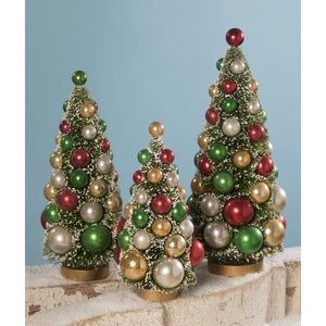 Merry & Bright Bottle Brush Trees - Set of 3 by Bethany Lowe Designs