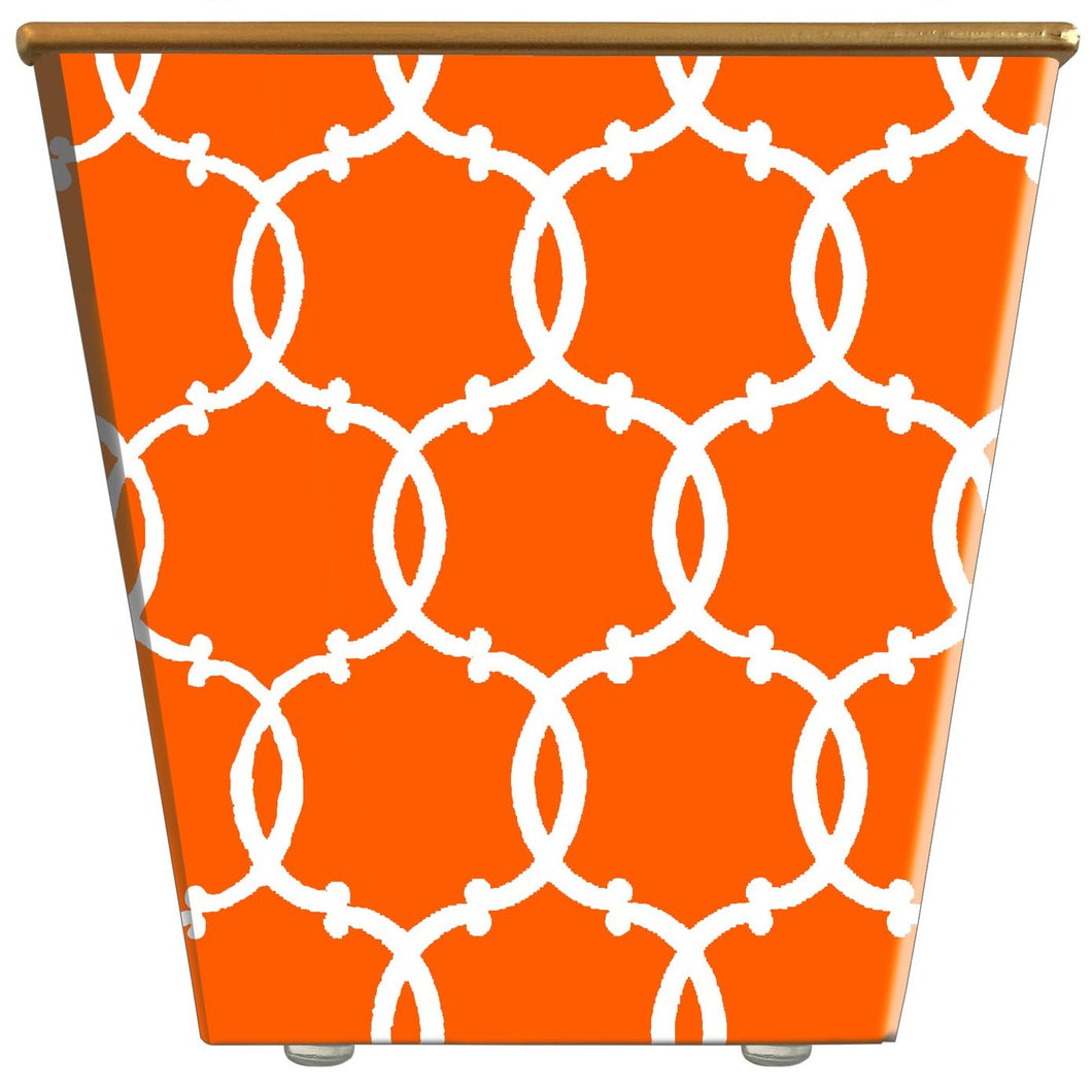 Cachepot Candle - Loopy - Orange/White